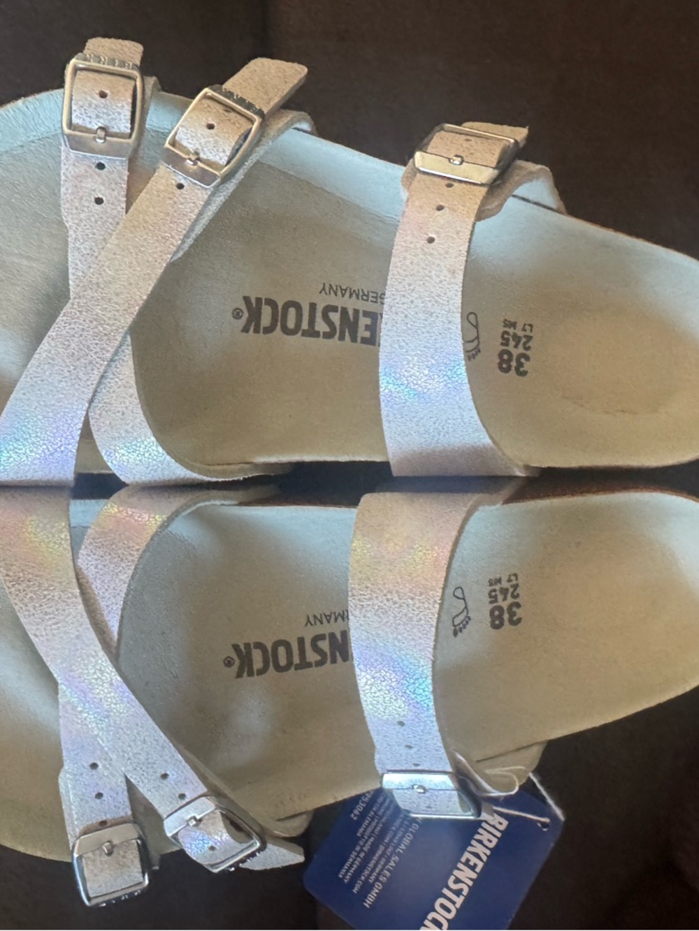 Birkenstock Iridescent Pink Triple-Strap Sandals